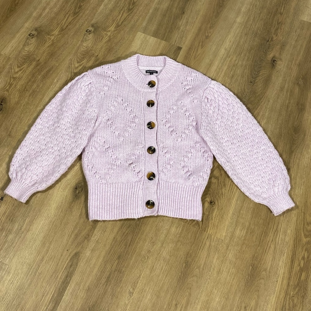 Who What Wear Lilac/Pink Button-Up Cardigan size small